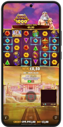 Gates of Olympus 1000 tumble win €0,50 mobiel